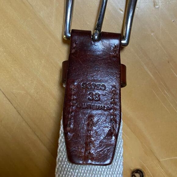 Leather Canvas Belt Nautica 38 - Picture 3 of 5